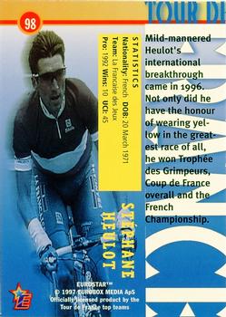 1997 Eurostar Tour de France #98 Stephane Heulot Back